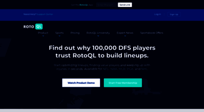 rotoql.com - rotoql  daily fantasy sports tool for draftkings and fanduel