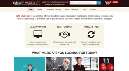 safemusiclist.com - royalty free music for promotional marketing videos