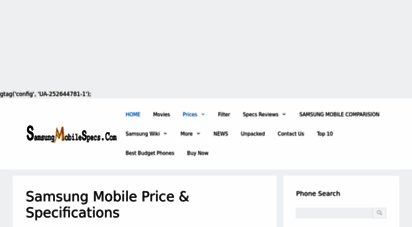 samsungmobilespecs.com - samsung mobile price & specs  complete guide with sms