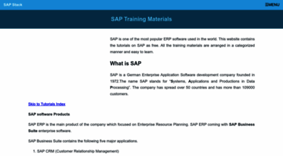 sapstack.com - sap training materials - sap stack