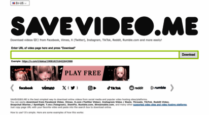 savevideo.me - download dailymotion videos, facebook video, vimeo, twitter video, instagram, tiktok and more! - savevideo.me