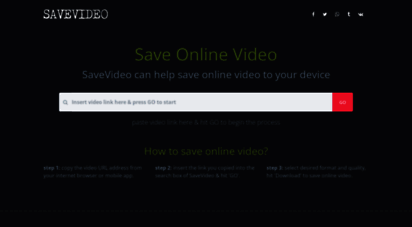 savevideo.tube - save online video to mp4 on your device with savevideo
