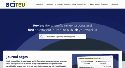 scirev.org - scirev - review the scientific review process