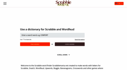 scrabblemania.net - scrabblemania • scrabble cheat, word finder, solver