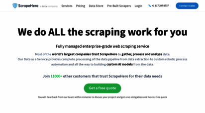 scrapehero.com - web scraping services based in the usa  scrapehero