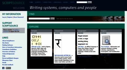 scriptsource.org - scriptsource - writing systems, computers and people