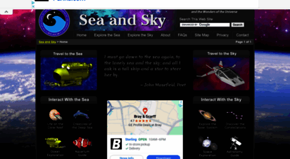 seasky.org - sea and sky - explore the oceans below and the universe above
