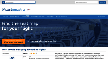 seatmaestro.com - airline seating charts  best airplane seats  seatmaestro