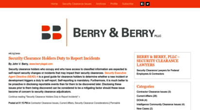securityclearanceblog.com - security clearance law blog