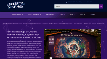 sedonanewagestore.com - center for the new age - sedona arizona - psychic readers, horoscope, tarot, new age store, jewelry