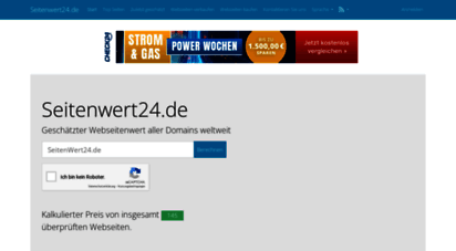 seitenwert24.de - get website cost online