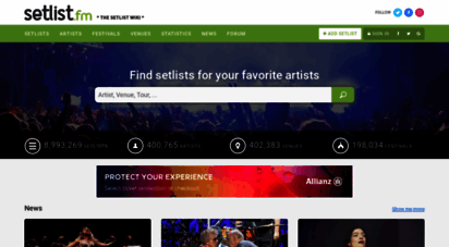 setlist.fm - setlist.fm - the setlist wiki