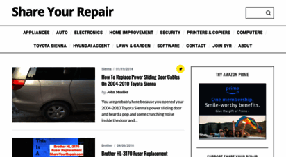 shareyourrepair.com - share your repair · step-by-step auto, electronic, and home repair instructions.