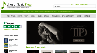 sheetmusicnow.com - buy and download printable, transposable, digital sheet music online