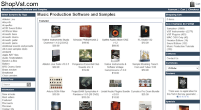 shop-vst.com - music production software and samples store - download and buy online