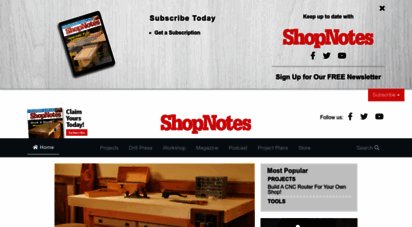 shopnotes.com - shopnotes magazine - woodworking plans, tips and videos