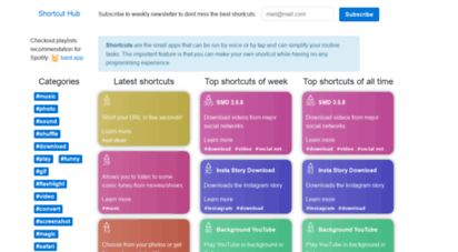 shortcuthub.app - shortcut hub