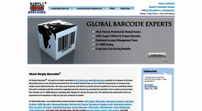 simplybarcodes.net - isimply barcodesi - global upc & ean barcode experts