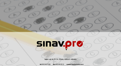 sinav.pro - sınav.pro, online sinav ve optik form değerlendirme