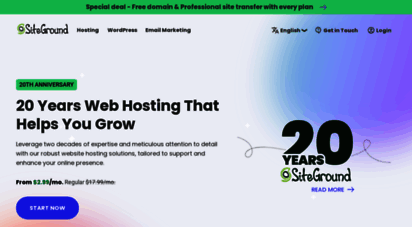 siteground.com - web hosting services crafted with care - siteground