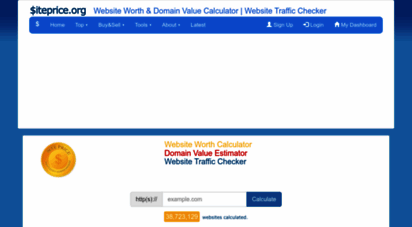 siteprice.org - website value & domain worth calculator  website traffic checker