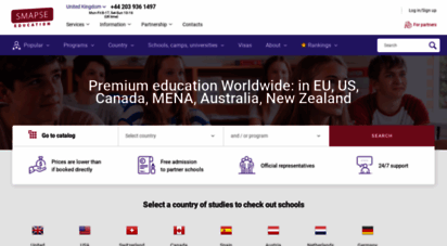 smapse.com - study abroad, in europe at 3500 best boarding schools, kids camps and top universities - detailed information on 15000 programs for international students