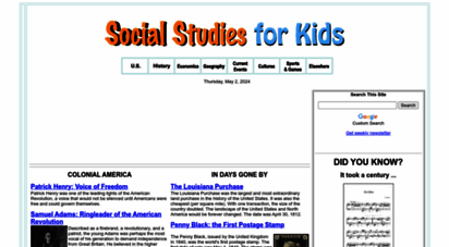 socialstudiesforkids.com - social studies for kids