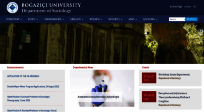 sociology.boun.edu.tr - b.u. department of sociolog