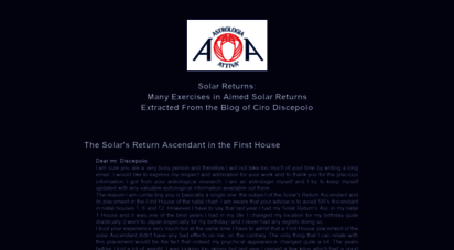solarreturns.com - solar returns: read for free the book to interpret the solar returns