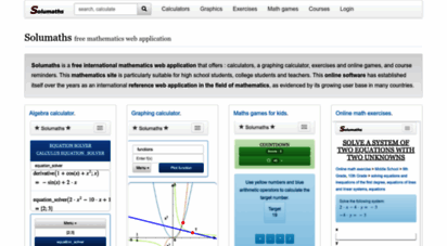 solumaths.com - solumaths - web software - mathematics solutions online.