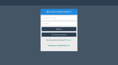 sosyaldanismanlik.com - social media market - sign in