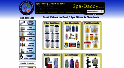 spa-daddy.com - spa filters  spa chemicals  hot tub filters  replacement spa filter