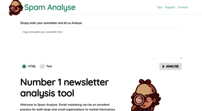 spamanalyse.com - number 1 newsletter anlysis tool - spam anlyse
