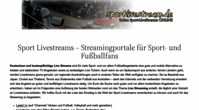 sportlivestream.de - www.sportlivestream.de has been registered