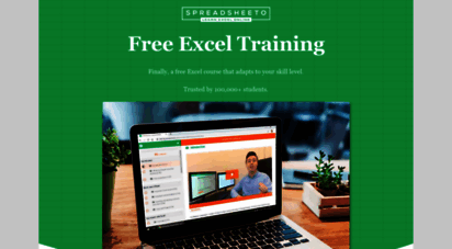 spreadsheeto.com - free excel training by spreadsheeto for all skill levels