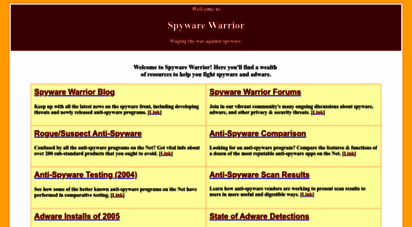 spywarewarrior.com - spyware warrior home page