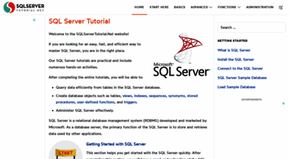 sqlservertutorial.net - sql server tutorial