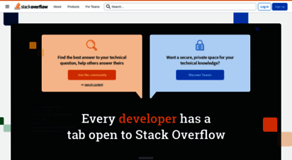 stackoverflow.com - stack overflow -  developers learn, share, & build careers