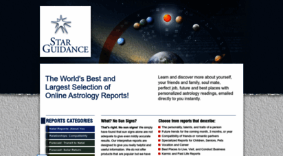 starguidance.com - star guidance online astrology reports