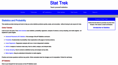 stattrek.com - statistics and probability