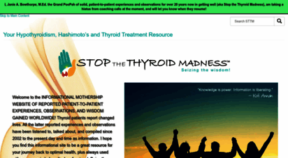stopthethyroidmadness.com - stop the thyroid madness™ - hypothyroidism and thyroid mistreatment