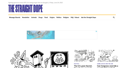 straightdope.com - the straight dope - fighting ignorance since 1973. it´s taking longer than we thought.