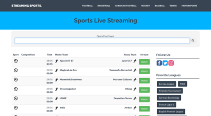 streamingsports.me - streaming sports - live sport streaming links. watch online sports for free.  streamingsports.me