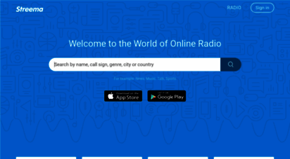 streema.com - streema - listen to live internet radio - global am and fm online radio stations