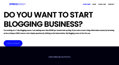 strivemoney.in - online business blog for india