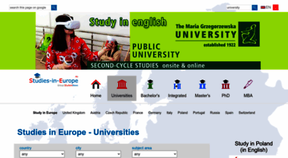 similar web sites like studies-in-europe.eu