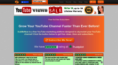 submenow.com - 1 real & free youtube subscribers & likes network