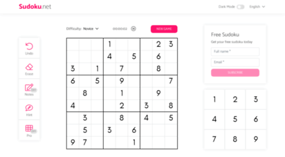 sudoku.net - sudoku.net &bull single-solution, symmetrical sudoku grids