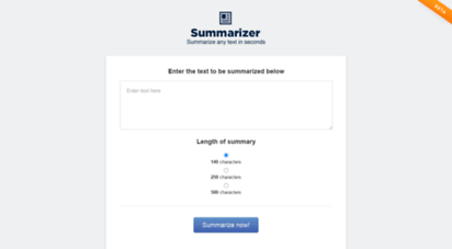 summarizer.info - summarizer - summarize any text in seconds