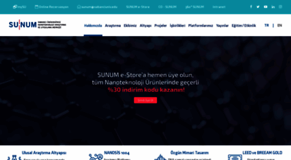 sunum.sabanciuniv.edu - sabanci university nanotechnology research and application center sunum